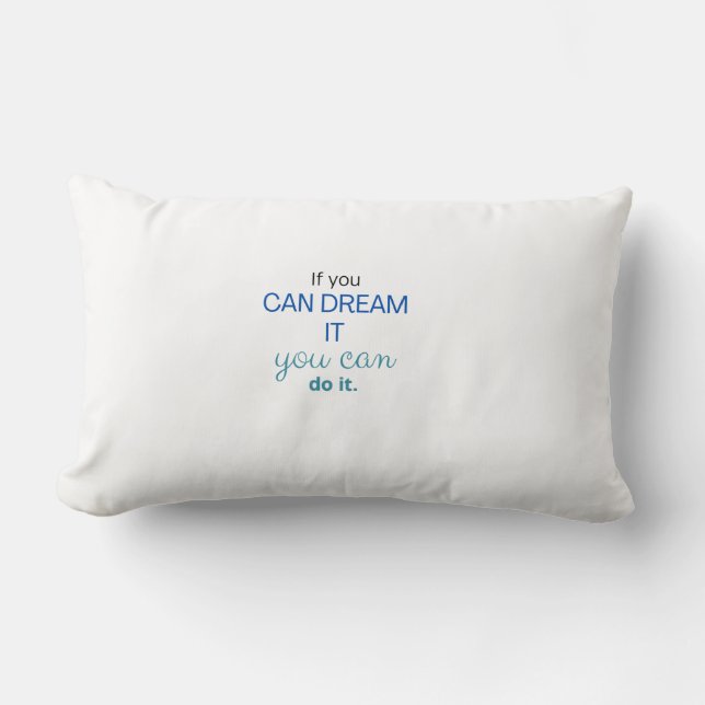 Modern typography with elegant script accents lumbar pillow (Front)