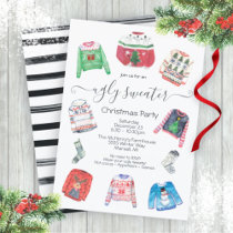Modern Ugly Sweater Holiday Christmas Party Invitation