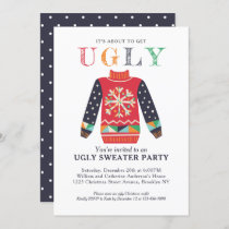 Modern Ugly Sweater Holiday Party Chic Christmas Invitation