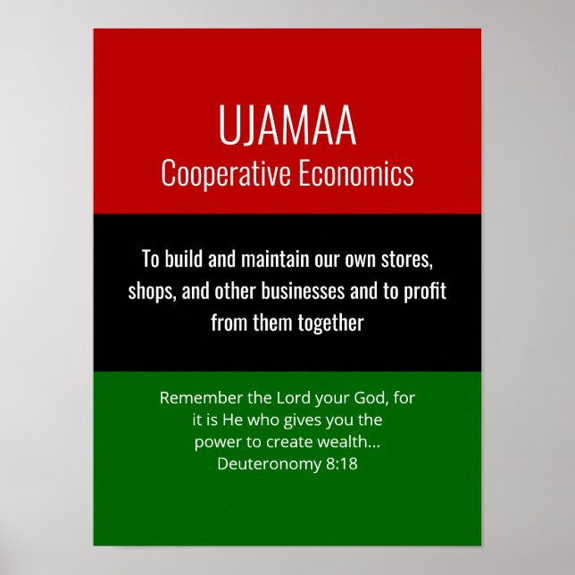 Modern UJAMAA Christian Kwanzaa Poster (Front)