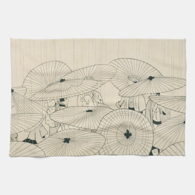 Modern Ukiyoe by Komura Settai Kitchen Towel (Horizontal)