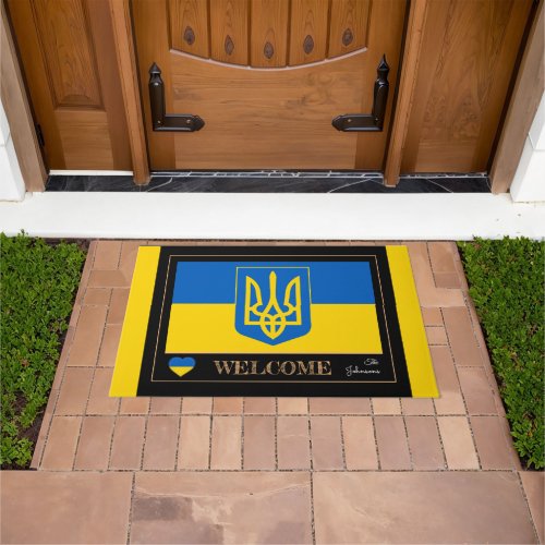 Modern Ukraine Ukrainian Flag mats sport Welcome