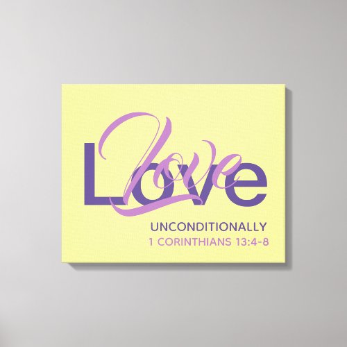 Modern Unconditional Love Christian Canvas Print