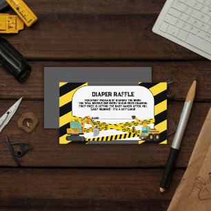 Modern Under Construction Baby Shower Enclosure Card