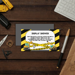 Modern Under Construction Baby Shower Enclosure Card