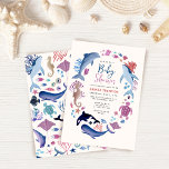 Modern Under the Sea Gender Neutral baby shower Invitation<br><div class="desc">Modern Under the Sea Gender Neutral baby shower Invitation</div>