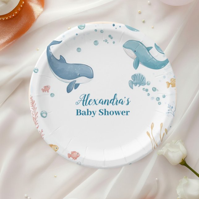 Modern Under the Sea Gender Neutral Paper Plates (Creator Uploaded)