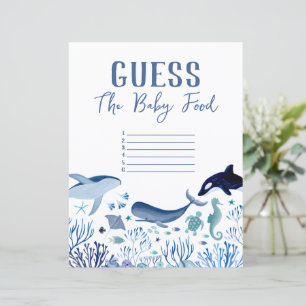 Modern Under the Sea Guess the Baby Food Games