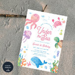 Modern Under the Sea Kids 1st Birthday Party Invit Invitation<br><div class="desc">Introducing our Modern Minimalist Simple Gender Neutral Under the Sea Kids 1st Birthday Party Invitation, a sleek and charming way to invite guests to your child's special celebration. Featuring a clean and minimalist design with subtle underwater motifs and neutral colors, this invitation is perfect for creating a stylish and inclusive...</div>