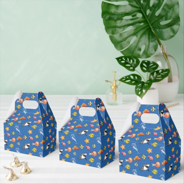 Modern Under the Sea Ocean Animals Cartoon Pattern Favor Boxes (Multiple)