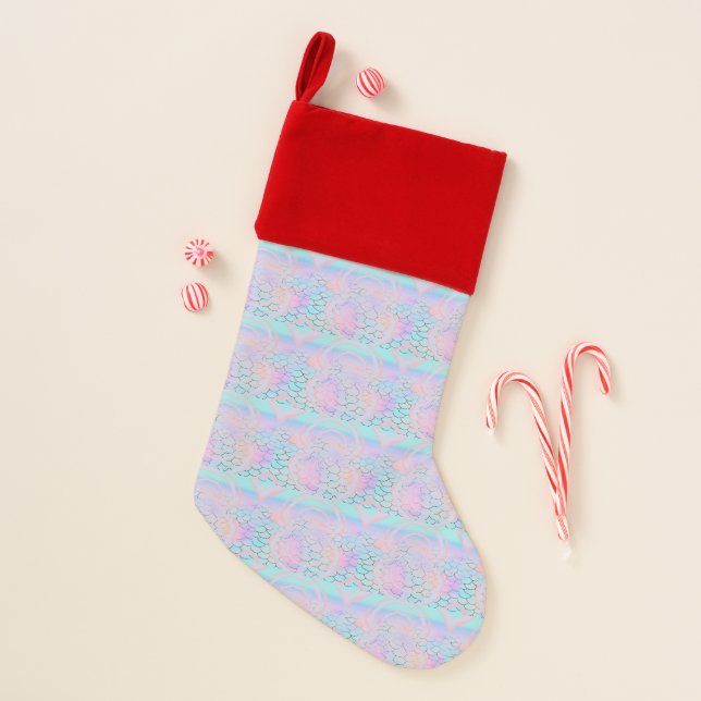 Modern Under the Sea Pattern Christmas Stocking (Front)