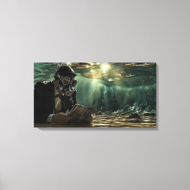 Modern Underwater news Canvas Print (Front)