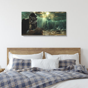 Modern Underwater news Canvas Print