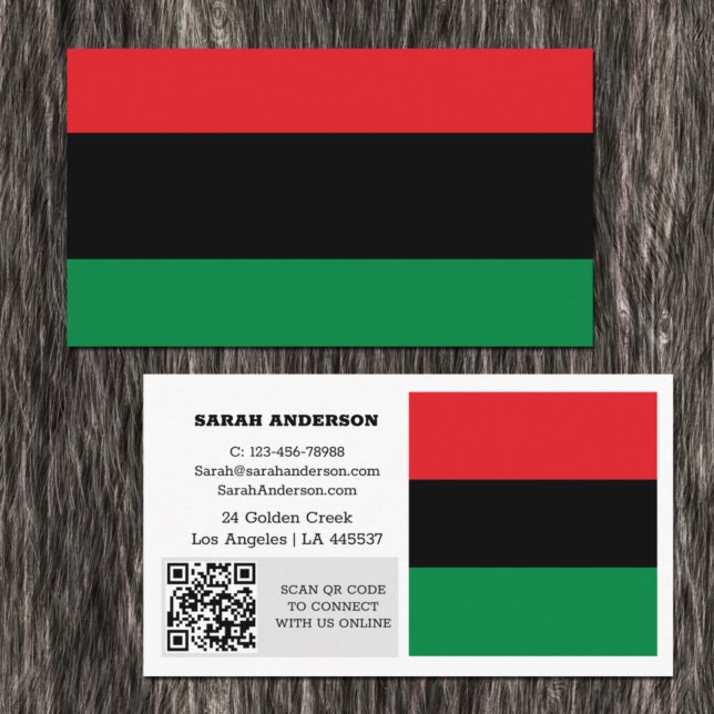 Modern UNIA Business Card, Pan African Flag Card (Creator Uploaded)