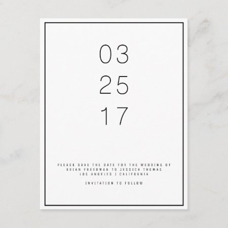Modern Unica Save The Date Card