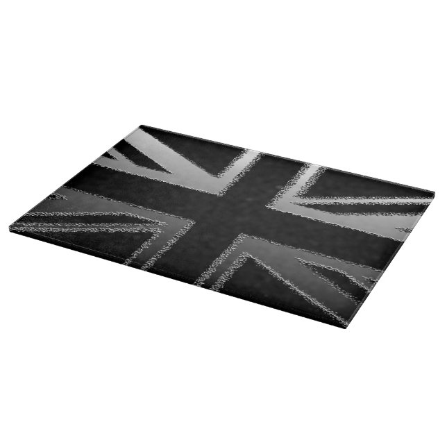 Modern Union Jack Glass Cutting Board (Corner)