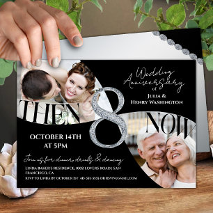 Modern Unique 8th Wedding Anniversary Invitation