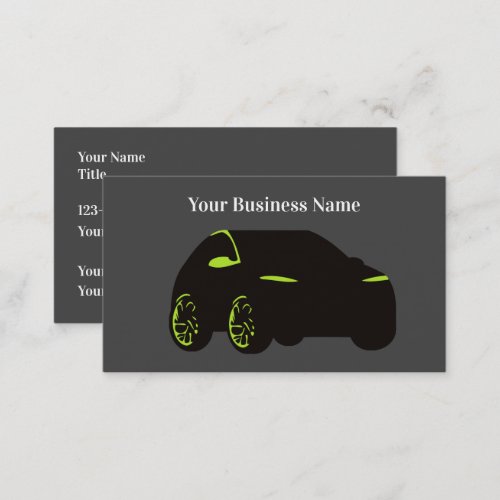 Modern Unique Automotive Theme Business Cards