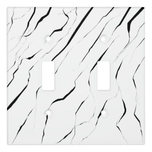 Modern Unique Black White Marble Pattern Light Swi Light Switch Cover