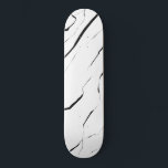 Modern Unique Black White Marble Pattern Skateboard<br><div class="desc">This modern and trendy pattern is perfect for any stylish man or woman. It features a contemporary and cool intricated lined marble pattern in black and white. It's elegant, simple, sleek, and unique. ***IMPORTANT DESIGN NOTE: For any custom design request such as matching product requests, color changes, placement changes, or...</div>