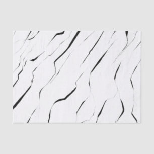 Modern Unique Black White Marble Pattern Tissue Paper