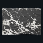 Modern Unique Black White Marble Stone Pattern Kitchen Towel<br><div class="desc">This modern and unique marble pattern is perfect for the trendy and stylish individual. It features a black marble stone with white veins. It's elegant, contemporary, and fashionable. ***IMPORTANT DESIGN NOTE: For any custom design request such as matching product requests, color changes, placement changes, or any other change request, please...</div>