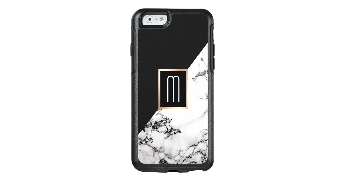 Modern Unique Black White Marble Texture Monogram Otterbox Iphone Case Zazzle Com A white marble worktop will always be a popular choice for the kitchen. zazzle
