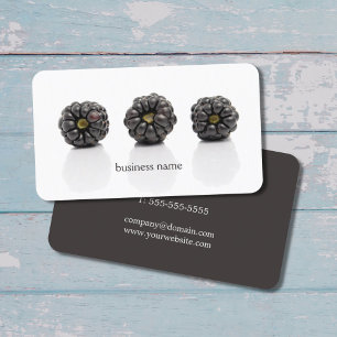 Modern Unique Blackberry Fruit Health Coach Business Card