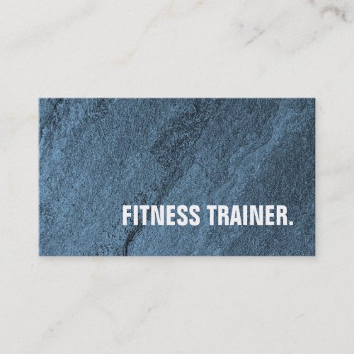 Modern Unique Blue Wall Fitness Trainer Business Card