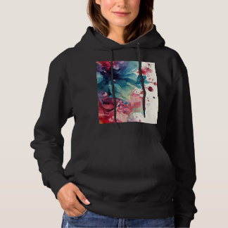 Modern Unique Brandy Trendy Floral Hoodie