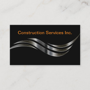 Modern Unique Construction Business Cards 