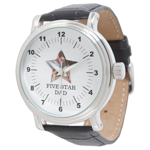 Modern Unique Fathers day Five star Dad 1 photo Watch