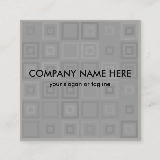 Modern Unique Geometric Two Side Design Square Business Card (Front)