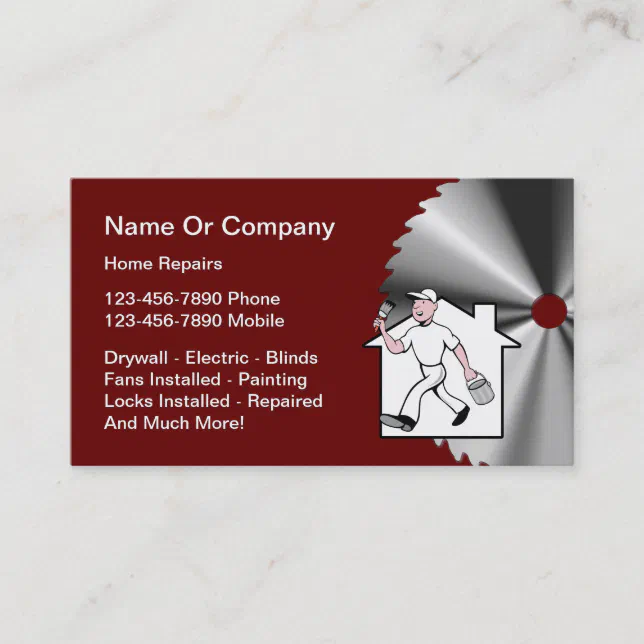 Modern Unique Handyman Business Cards Zazzle