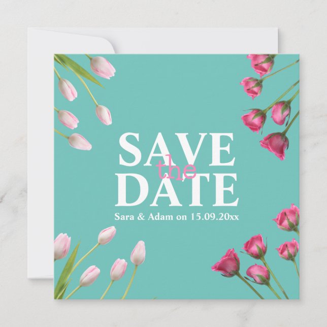 Modern Unique Minimalist Save the date (Front)