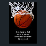 Modern Unique Motivational Quote Basketball Poster<br><div class="desc">I Love This Game. Popular Sports - Basketball Game Ball Image.</div>