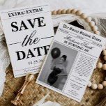 Modern Unique Newspaper Photo Sweet 16 Invitation<br><div class="desc">Celebrate this milestone in a fun and unforgettable way with a Unique Newspaper Photo Sweet 16 Invitation. Designed to look like a vintage newspaper, this creative invitation features bold headlines, playful “breaking news” sections, and a spotlight photo of the birthday girl. The layout makes her the star of her very...</div>