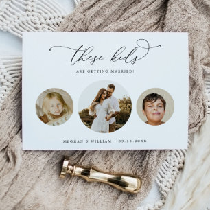 Modern Unique Photo These Kids Wedding Save The Date