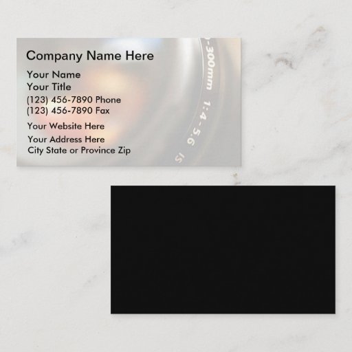 Customizable Photography Business Cards