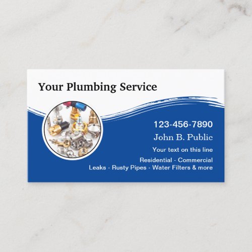 Modern Unique Plumber Service Business Card