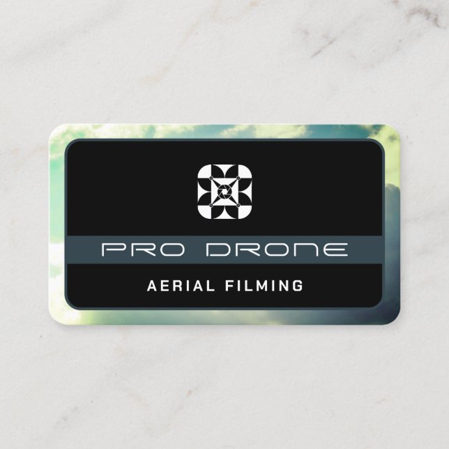 Modern unique professional with logo business card (Front)