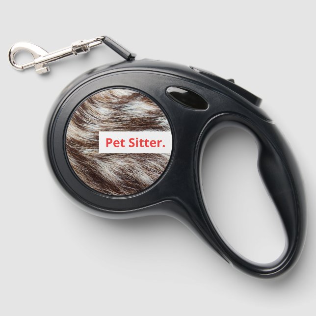 Modern Unique Sitter Doggie Daycare Dog Walker Retractable Pet Leash (Front)