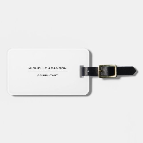 Modern Unique Special Minimalist Luggage Tag