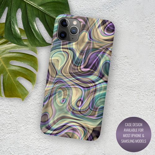 Modern Unique Stylish Marble Swirls Art Motif iPhone 11 Pro Max Case