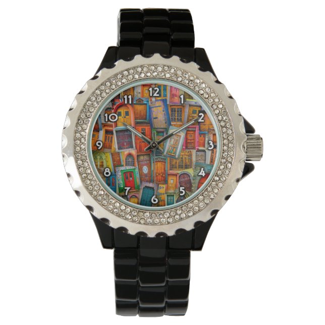 Modern Unique Vintage Door Art Photography Watch (Front)