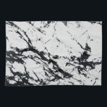 Modern Unique White Black Marble Stone Pattern Kitchen Towel<br><div class="desc">This modern and unique marble pattern is perfect for the trendy and stylish individual. It features a black marble stone with white veins. It's elegant, contemporary, and fashionable. ***IMPORTANT DESIGN NOTE: For any custom design request such as matching product requests, color changes, placement changes, or any other change request, please...</div>