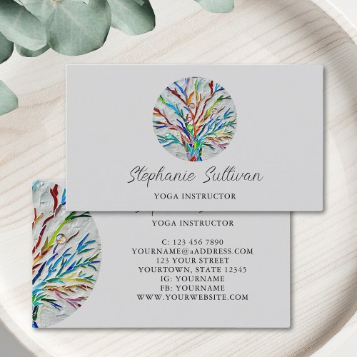 Modern Unique Yoga Instructor Business Card