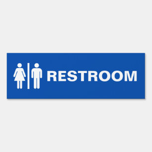 Modern Unisex Restroom Sign for Business Door