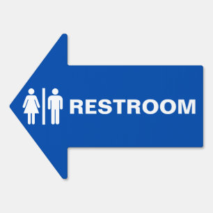 Modern Unisex Restroom Sign for Business Door