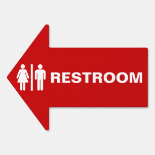 Modern Unisex Restroom Sign for Business Door
